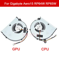 Laptop 5V CPU GPU Cooler KSB06105HB For Gigabyte Aero14 Aero15 V8 X9 Y9 RP64 P64 RP64W RP65 RP65W Fan BS5005HS-U2M BS5005HS-U2N