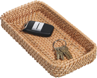 Wicker Basket Rattan Key Bowl for Entryway Table Wicker Bowl Basket |   Key Baskets Wicker Tray Hand