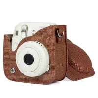 For Fujifilm Instax Mini Camera Case PU Leather Cover with Shoulder Strap for Instax Mini 9 8 8+ Instant Film Cameras Case