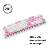 Mechanical Keyboard Keycap Sakura Pink Coca Cola Red PBT 108 Keys 5 Sides Dye Sub OEM Profile GK61 GANSS RK FICO Anne Pro 2