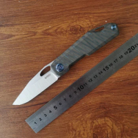 Kubey kb340 Folding Knife 14c28n Steel Titanium Handle outdoor survival knife