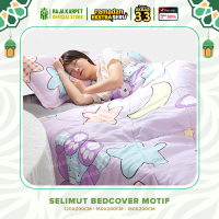 RAJA - Selimut Lembut Estetik Bahan Microtex + Dacron UK 120, 160, 180 x 200CM Motif Bolak Balik BIS