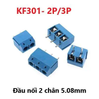 Cầu đấu KF301 - Đầu nối 2 chân 5.08mm xanh dương, domino, cọc nguồn, connecter