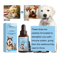 2ounce Dogs Care Drop for Bad Appetites Dogs Vitamin Drop Effective Healthy Immunity Improve Drop for Dogs Cats 6XDE
