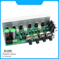 6X18W TDA2030 Audio Amplifier Board 5.1 Channels Power Amplifiers Surround Center Subwoofer Power Amplifiers For Home Theater