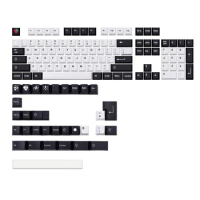 For US Black White Pbt Dye Subbed Keycap Cherry Profile Keycaps for Qwertz Azerty Mx Keyboard Key Cap