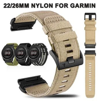 26mm 22mm Nylon Watch Band for Garmin Tactix 7Pro Fenix 7X 6X 7 5 6 Pro 5X 3HR Strap Smartwatch Replacement Wristband Bracelet