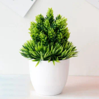 New Artificial Plants Bonsai Pot Pine Creative Small Tree Potted Garden Desk Ornaments Simulation Fake Flowers