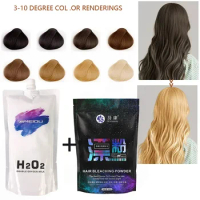 Hair Dye Fading Powder Plant Bleach Decolorizing Cream Golden Hair Dye Hydrogen Peroxide Milk Decolorizing Black Hair Dye