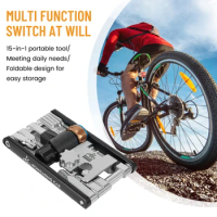 For MTB Road Bike Multi-tool Bike Repair Tool Bicycle Accessories Cycling Parts Folding Belt Inflatable Equipment