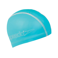 【SPEEDO】兒童合成泳帽 Pace(水藍)