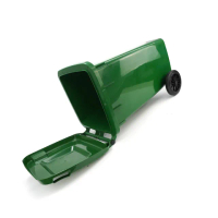 【HOME+】商用100L二輪大型垃圾桶 綠色 廚餘回收桶 B-PG100L(分類垃圾桶 塑膠回收桶)