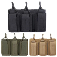 Tactical Molle Magazine Pouch Holder Open Top Triple Mags Carrier For M4 M16 AK AR Glock M1911 9mm Hunting Accessories Pouches
