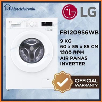 LG FB1209S6WB Mesin Cuci Front Load 9 Kg Inverter Garansi Resmi LG