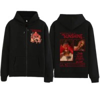 Ariana Grande Eternal Sunshine 2024 Zipper Hoodie Harajuku Pullover Tops Sweatshirt Streetwear Ariana Grande Fans Gift