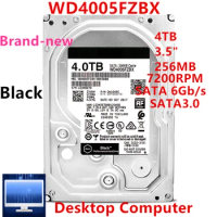 New Original HDD For WD Black 4TB 3.5" SATA 6 Gb/s 256MB 7200RPM For Internal Hard Disk For Desktop Computer HDD For WD4005FZBX