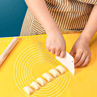 擀麵套裝 食品級加厚矽膠揉面墊矽膠墊烘焙搟面墊子面板家用和麵板塑膠案板