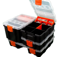 Portable Parts ToolBox Plastic Tool Box Organizer Box Tool Case Screw Organizer Compartment Tool Box Hardware Tool Storage Box