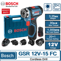 Bosch GSR12V-15FC 12V Cordless Drill Electric Drill Wireless Power Driver Lithium-Ion Battery Screwdriver Drilling Machine