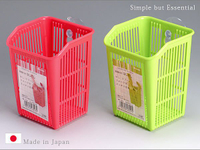 BO雜貨【SV3416】日本製 彩色吸盤透氣筷架 窄置物盒 湯匙架 餐具收納 廚房收納
