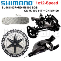 SHIMANO DEORE XT SLX M8100 M7100 M6100 12S Mountain Bike Groupset shifter Rear Derailleur Cassette Original parts for MTB bike