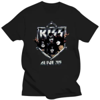 Kiss Trunk LTD Alive 35 Youth Kids Black T Shirt Kids 2 New Official Band Merch
