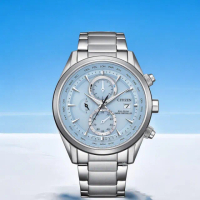 【CITIZEN 星辰】空中之鷹 Eco-Drive光動能時計腕錶 男錶 手錶/43mm(AT8260-69M)