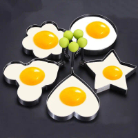 Heart-Shaped Egg Mold Stainless Steel Thickened Poached Egg Pancake Maker Creative Egg Mold Home Use