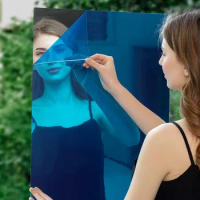 5pcs DIY Mirror Ultra-thin Self-Adhesive Full-Body 15*15cm Soft Mirror Bathroom Beauty Decoration Mirror Sticker