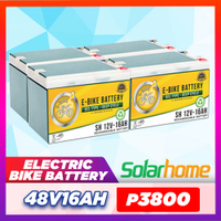 Ebike Battery 48V16Ah Compatible with 48V12Ah Gel Battery