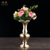 銅花瓶純銅擺件仿古新中式客廳玄關現代家居裝飾品插花擺件