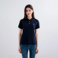 【Arnold Palmer 雨傘】女裝-雨傘LOGO刺繡 POLO衫(藏青色)