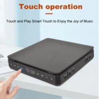 Album Player 3.5mm USB Stereo CD Player Touch Control Retro Home Audio Player Digital Display Mini CD Player Support CD/MP3/WMA