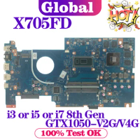 KEFU X705F Mainboard For ASUS X705FD N705F M705F Laptop Motherboard i3 i5 i7 8th Gen GTX1050-V2G/V4G