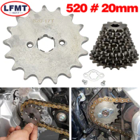 520# Chain 20mm 10T - 21T Front Engine Sprocket For Loncin Zongshen Lifan Shineray 150 200 250cc ATV Quad Dirt Bike Motorcycle