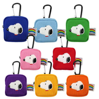 小禮堂 Snoopy 史努比 方形登山扣收納包 (側臉款)