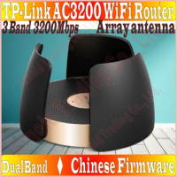 Chinese Firmware, Array Antenna TP-LINK Wireless Router 802.11AC 3 bands 3200Mbps Dual Band Gigabit AC3200 Huge WiFi No USB port