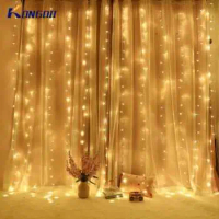 TaffLED Lampu Gorden Dekorasi Wedding Light 3x3Meter 300 LED Lamp Hias Dekor Pesta Background Party 