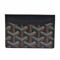 【GOYARD 高雅德】經典滿版LOGO手工帆布萬用卡夾(黑色CARDHOLDER-K48-BLK)