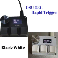 SayoDevice OSU O3C Rapid Trigger Hall Switches Wooting Magnetic Red Switches Keyboard With Knob And Screen Copy Paste Shotcut