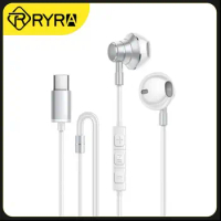 Awei TC-5 Wired Earphone In-ear For Phone Type-C Jack Stereo Deep Bass With Microphone Button Control 1.2m Earphones