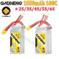 Gaoneng GNB 1550mAh 100C 2S 3S 4S 5S 6S 7.4V 11.1V 14.8V 18.5V 22.2V Lipo Battery With XT60 Plug Connector for FPV Racing Drone