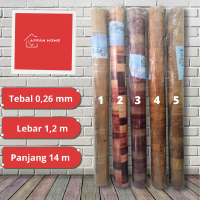 karpet lantai vinyl beragam motif untuk alas ruang tamu - tikar lantai plastik per roll atau meteran