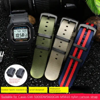 Nylon Canvas Watchband for Casio G-Shock GA-110/100/120/200/300/400 GD-100/110/120 DW-5600 GW-M5610 Strap Bracelet Wrist Band