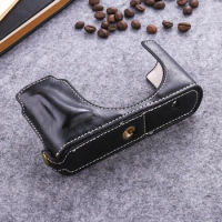 Roadfisher Vintage PU Synthetic Leather Camera Bag Pouch Protective Case Sheath Cover Half Base For Leica D-LUX typ109 D-LUX7