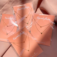 Kissmebythesun - Am Your Necklace | สร้อยคอตัวอักษร 2 layers ชุบทองคำขาว คําแนะนําการขายที่ร้อนแรงใน
