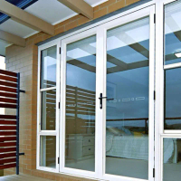 Pintu Kaca Aluminium Kaca Modern untuk Rumah Minimalis dan Apartemen kanopi alderon atap Aspal Cair