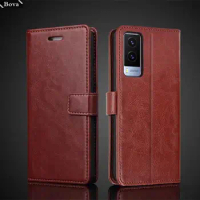 Vivo V21e 5G Card Holder Pu Leather Cover Case for Vivo V21e 5G Flip Cover Retro Wallet Bag Fitted Case Business Fundas Coque
