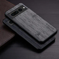 Case for Google Pixel 7 Pro 7A funda bamboo wood pattern Leather new phone cover Luxury coque for google pixel 7 case capa