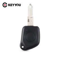KEYYOU For Peugeot 106 205 206 306 405 406 Replacement Remote Car Key Shell 1 Button With Uncut Blade Good Quality